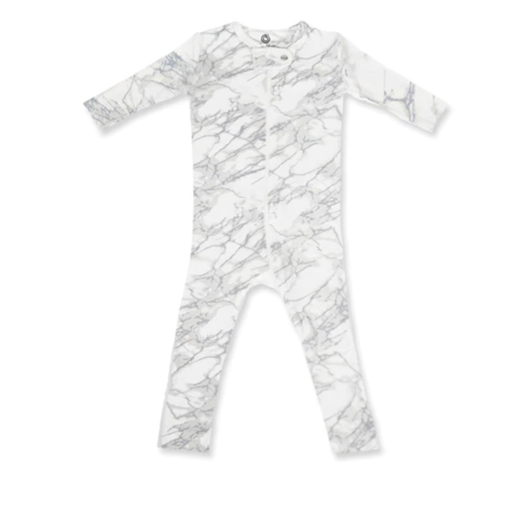 BabyBreez Carrara Marble Luxe Sleeper/Romper - 12-18 Months